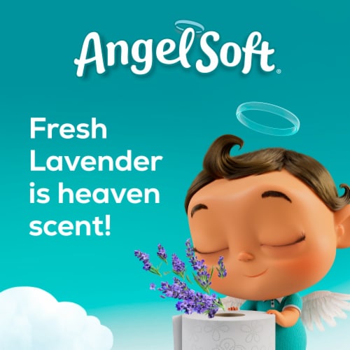 Angel Soft 2-Ply Toilet Paper with Fresh Lavender Scented Tube, 16 Mega Rolls, 320 Sheets per Roll - package details