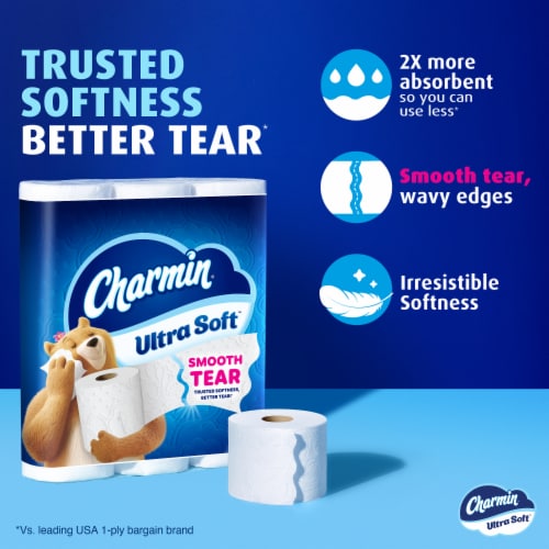 Charmin Ultra Soft 2-Ply Toilet Paper, 12 Mega XL Rolls, 312 Sheets per Roll - package details