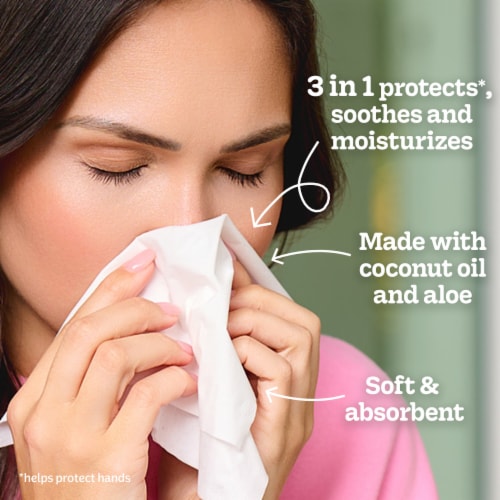 Kleenex Lotion 3-Ply Facial Tissues, 1 Cube Box, 60 Tissues - package details