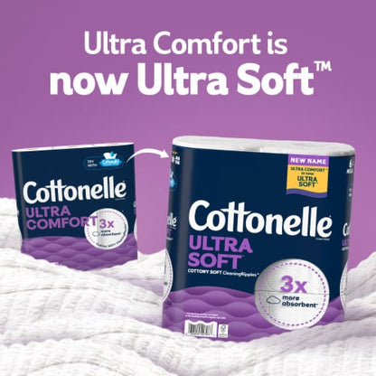 Cottonelle Ultra Soft Toilet Paper, 6 Mega Rolls, 244 Sheets per Roll - package details